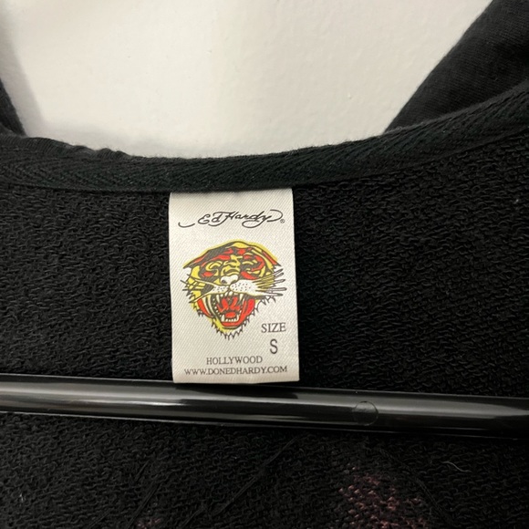 Ed Hardy Zip Up Hoodie Big Logo - Picture 4 of 8